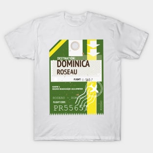 Dominica Roseau vintage travel ticket T-Shirt